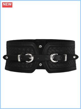 Wide Corset Belt Elastic Stretchy Waspie Waist Belt